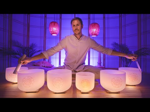 Full Solfeggio Sound Bath 396Hz + 417Hz + 528Hz + 639Hz + 741Hz + 852Hz Singing Bowl Frequencies