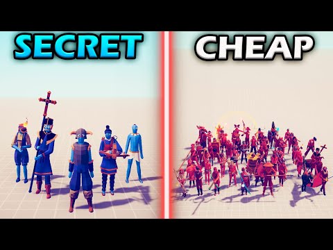 SECRET TEAM vs CHEAP TEAM - Totally Accurate Battle Simulator | TABS