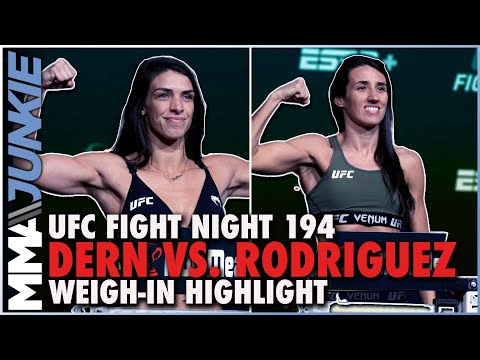 Mackenzie Dern last to weigh in; Marina Rodriguez first | #UFCVegas39 highlights