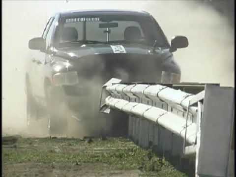 SoftStop Guardrail Crash Test 3-31 with Pickup