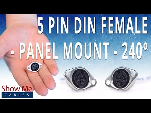 How To Install The 5 Pin DIN Female Panel Mount Solder Connector (240° Style)