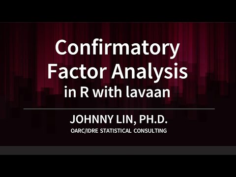 Confirmatory Factor Analysis in R with lavaan