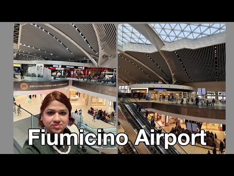 ROME FIUMICINO AIRPORT# LEONARDO DA VINCI AIRPORT WALKING TOUR.