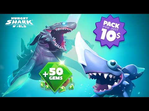 NEW BIGGER MONSTER LUMINITE AND BABY LUMINITE GAMEPLAY - Hungry Shark Evolution Giant Shark Mod