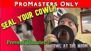 Ram Promaster: EVERTHING to Know About Sealing The Cowl. Waterproofing Water Leak Intrustion Damage!