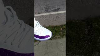 Purple glitter Jordan's!  Coolclean kicks!  Where we kick flavor