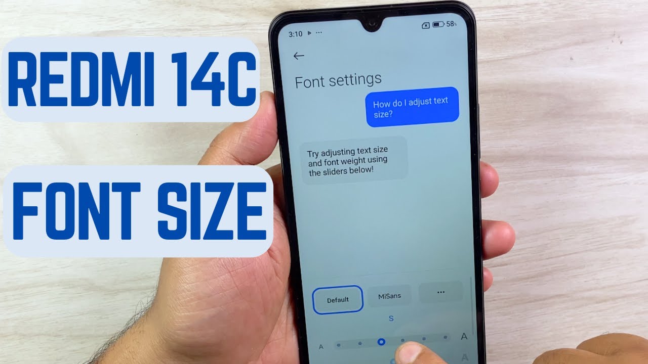 Redmi 14C – How to Change Font Size | Easy Display Settings Guide