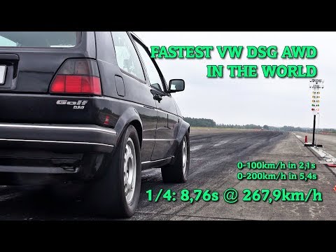 Boba VW Golf Mk2 DSG AWD 8,76s @ 267kkmh Finsterwalde 2018