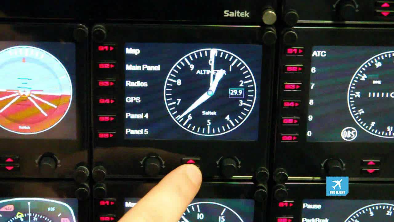 Приборная панель с ЖК-дисплеем для авиасимуляторов Logitech G Saitek Pro Flight Instrument Panel - EMEA, 945-000008