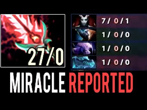 OMG SOMEONE STOP HIM PLS !!! Miracle- Brutal 27/0 QoP With 5 Man RP Combo Insane Gameplay Dota 2