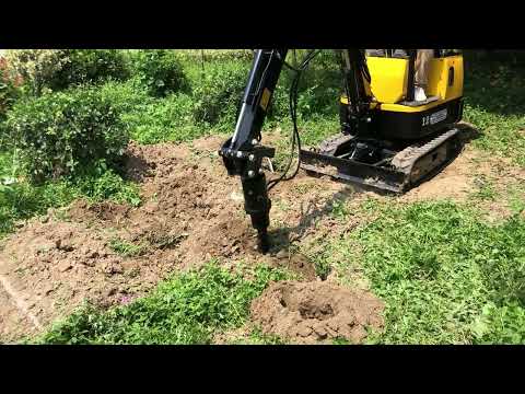 Wallemac mini excavator auger drill