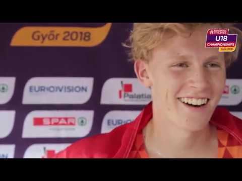 Ryan Oosting after winning Bronze in the 3000m
