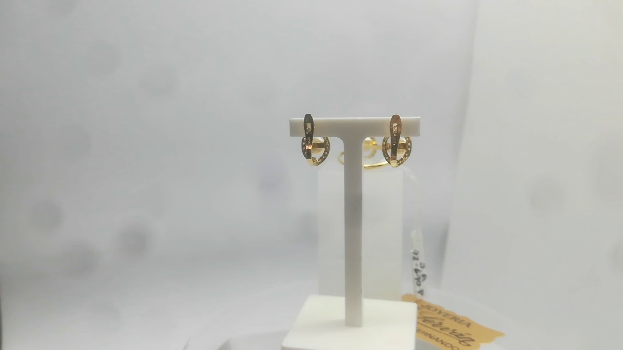 Pendientes y Anillo Comunion Oro 18 Quilates