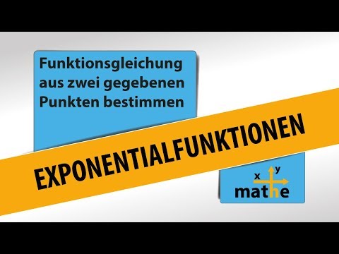 Exponentialfunktion aus 2 Punkten bestimmen