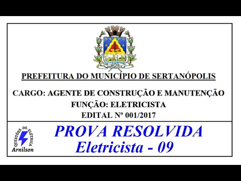 Solved Electrician Exam - 09 / Sertanopolis City Hall - 2017 - # EP.11