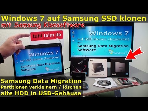 Windows 7 auf Samsung SSD Evo klonen mit Samsung Software Video