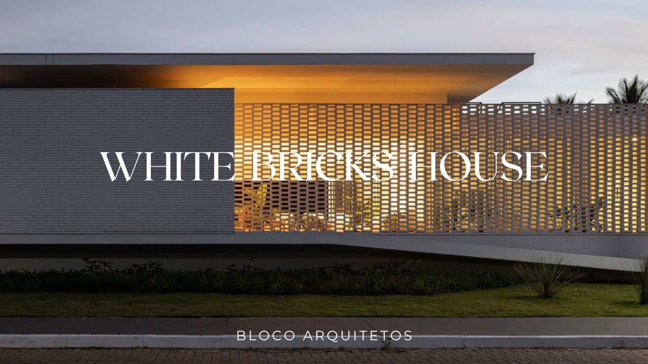 Elegant White Brick Home with a Gorgeous Central Garden | H D I • HOME DESIGN IDEAS