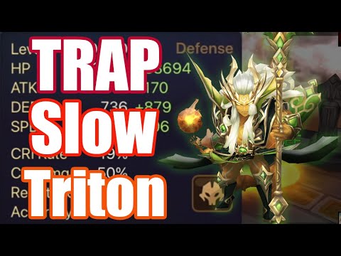 【Summoners War RTA】The Power Despair Revenge Slow Triton, this is trap and he confuses the enemy!!
