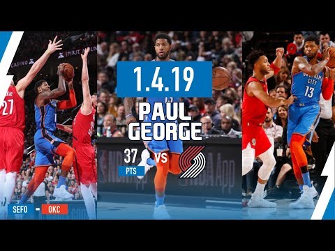 Paul George Explodes for 37 Points, 21 in the 1st Half vs Trail Blazers | January 4th, 2019