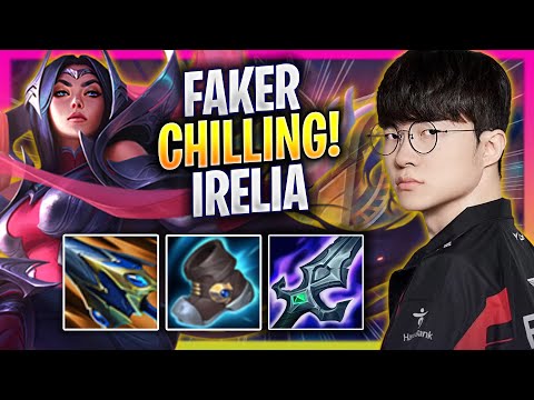 FAKER CHILLING WITH IRELIA MID! - T1 Faker Plays Irelia MID vs Syndra! | Season 2025