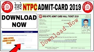 Railway NTPC admit card 2019...Download now