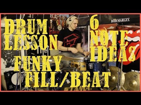 Funky 6 Note Sticking Patterns - Drum Lesson #137