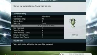 how to play world cup tournament in fifa 14 without FUT