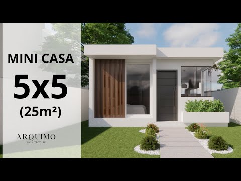 PLANO DE CASA 5X5 | TINY HOUSE | MINI CASA 25 M²| 5X5 HOUSE (25 SQM)| Small House Design Idea