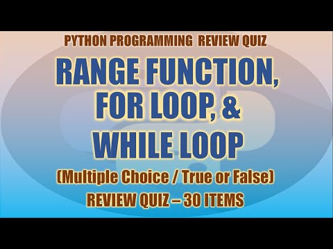 Python Range Function For Loop And While Loop Review Quiz Python Programming Tutorial Series