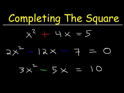 Solving Quadratic Equations By Completing The Square