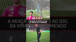 ALÍVIO? Rossi comemorou assim ao gol da virada do Flamengo contra o Lanús na Recopa