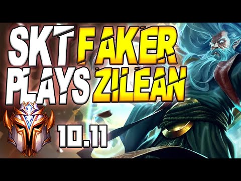SKT T1 Faker Plays Zilean vs Twisted Fate Mid Lane - 10.11