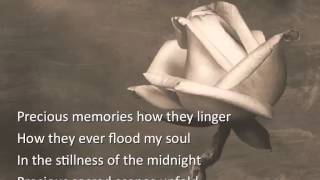 Precious Memories ~ Slim Whitman ~ lyric video