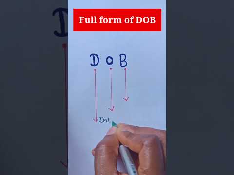 Full form of DOB.#shorts #learning