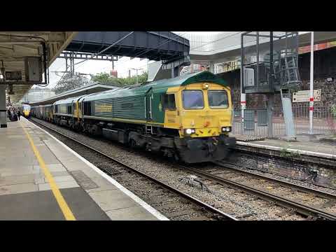 Double-Header Freightliner Class 66s passing through Newport (South Wales) - 21/09/23