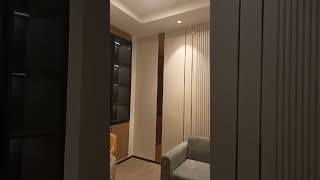 #लग्जरी ऑफिस डिजाइन#office table#profile door with glass#office chairs#golden profile step...🔥🔥