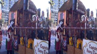 preview picture of video '2011 Gasparilla Parade in 3D: Krewe of Venus/Krewe of Rum Runners'