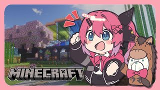 【Minecraft】にじ鯖!! お昼ご飯食べながら新倉庫建設に向けてあれこれ試す！！！【倉持めると/にじさんじ】