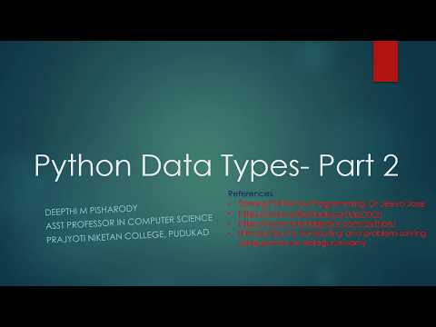 Python Part 4 Data Types 2