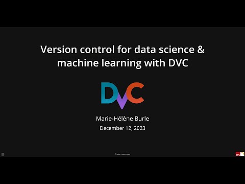 Version control for data science and machine learning with DVC