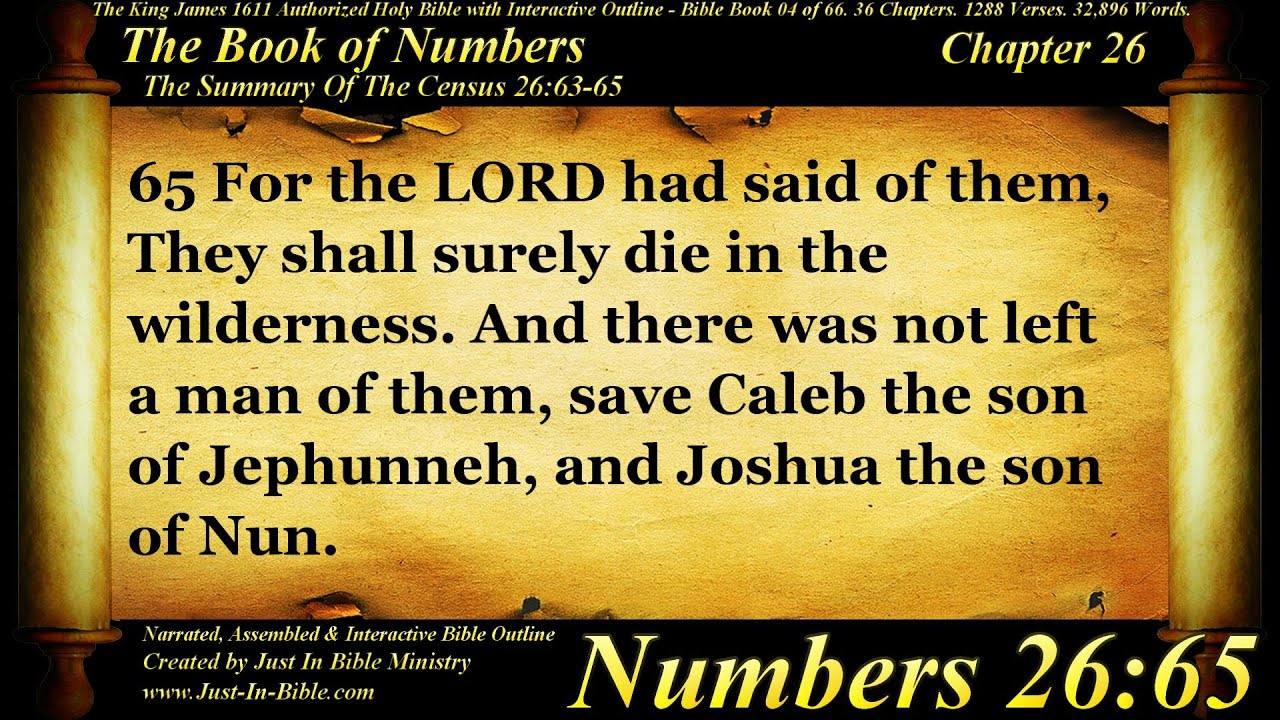 Numbers Chapter 26 - Bible Book 04 - Holy Bible Audio Text - King James Read Along Bible