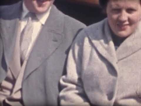 Karla og Símun Hansen á ferð í Svøríki í 1958 (Gunnar Gunnarsson)