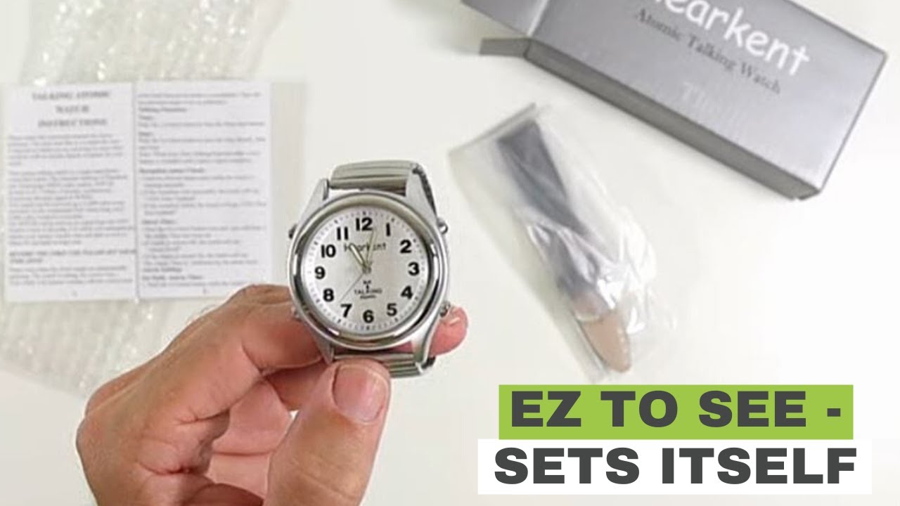 Self-Setting Talking Watch for Seniors - Atomic, Large Print, and Voice Reads Time ⏰