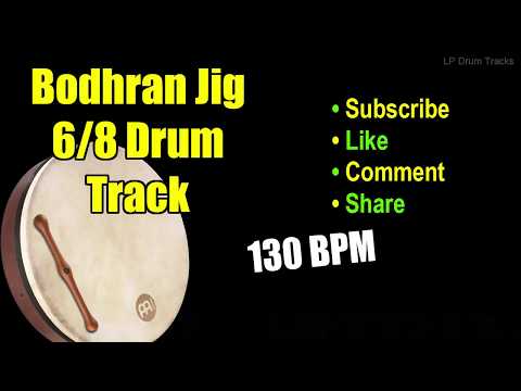 Bodhran Irish Celtic Jig Drum Track - 130 Bpm Drum Track
