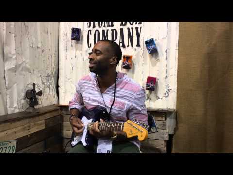 Curt Chambers playing Big Joe Stomp Box Company pedals at NAMM 2014