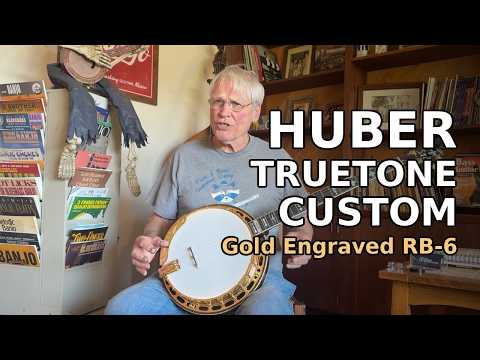 Huber Truetone Custom 2026 RB-6 Style 6 Gold Engraved 5-String Resonator Banjo, Serial 625-13 image 17