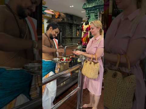 Foreigner in hindu temple