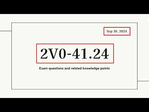 2V0-41.24 VMware NSX 4.X Professional V2 Exam Sample Questions