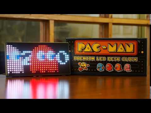 Un reloj digital animado Pac-Man