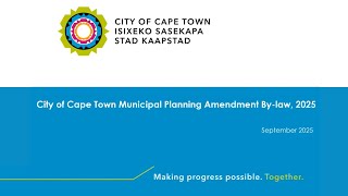 Amended Municipal Planning By-law (MPBL) training 2025